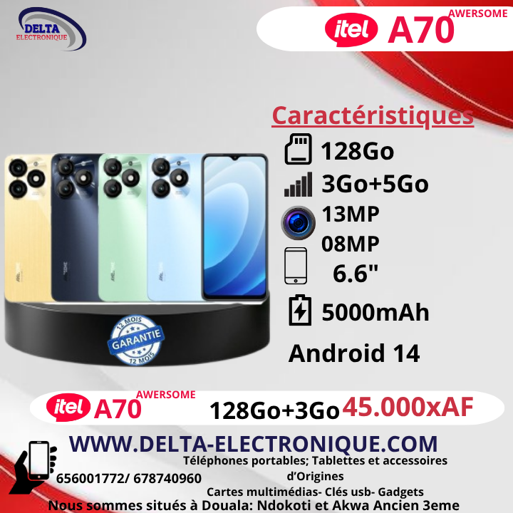 Smartphone Itel A70-128-3 RAM