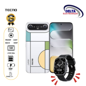 Smartphone Tecno Camon Slim 256/8Go+8Go RAM