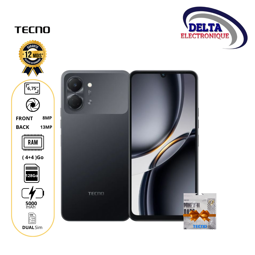 Smartphone Tecno Pop 20 128Go/4Go+4Go RAM
