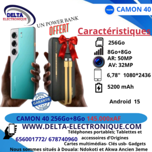 Smartphone Tecno Camon 40 - 256Go-8Go