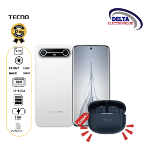 Smartphone Tecno Spark Slim 256/8Go+8Go RAM