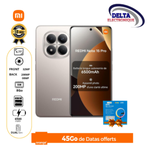 Smartphone REDMI NOTE 15PRO 256Go -8Go RAM