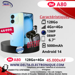 Smartphone  ITEL A80 128G + 3+3 RAM