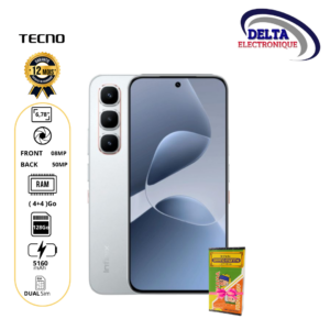 Infinix Hot 60i – 128 Go – 4Go+4Go RAM – Écran 6,78 pouces – Double Nano SIM – 8MP /8MP – 6000mAh – Garantie 12 mois