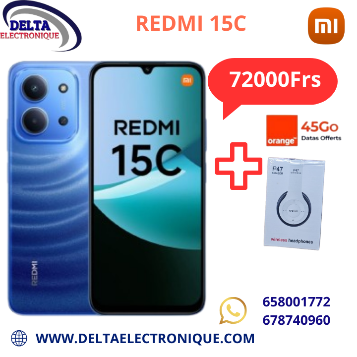 REDMI 15C 256Go+8Go
